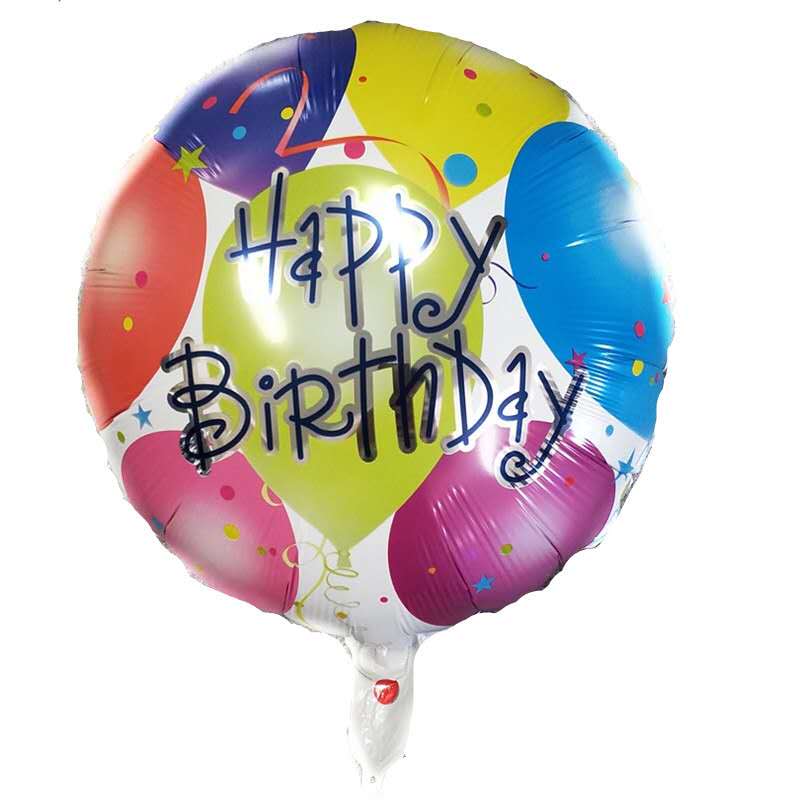 Happy Birthday Round Celebration Party Decoration Foil Helium Balloon – JARDIN D'ETE, Markham ON