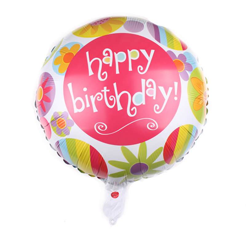 Happy Birthday Round Celebration Party Decoration Foil Helium Balloon – JARDIN D'ETE, Markham ON