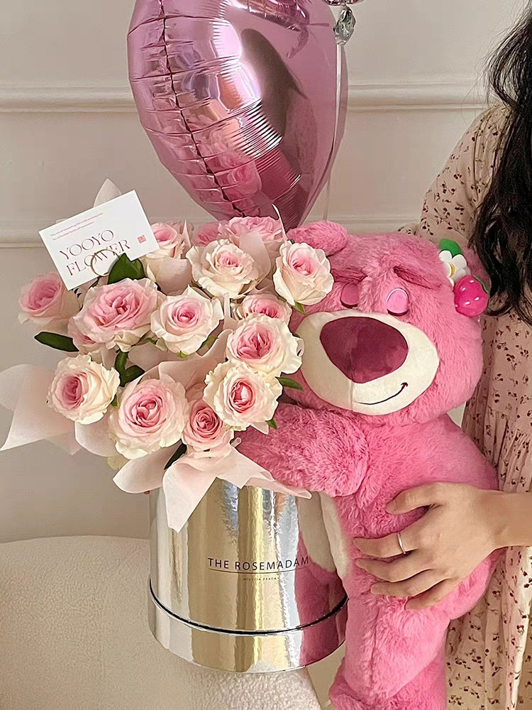 Pink Bear & Balloon Rose Box – JARDIN D'ETE, Markham ON