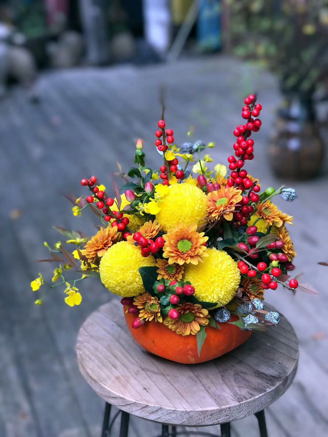 Pumpkin Harvest Floral Arrangement