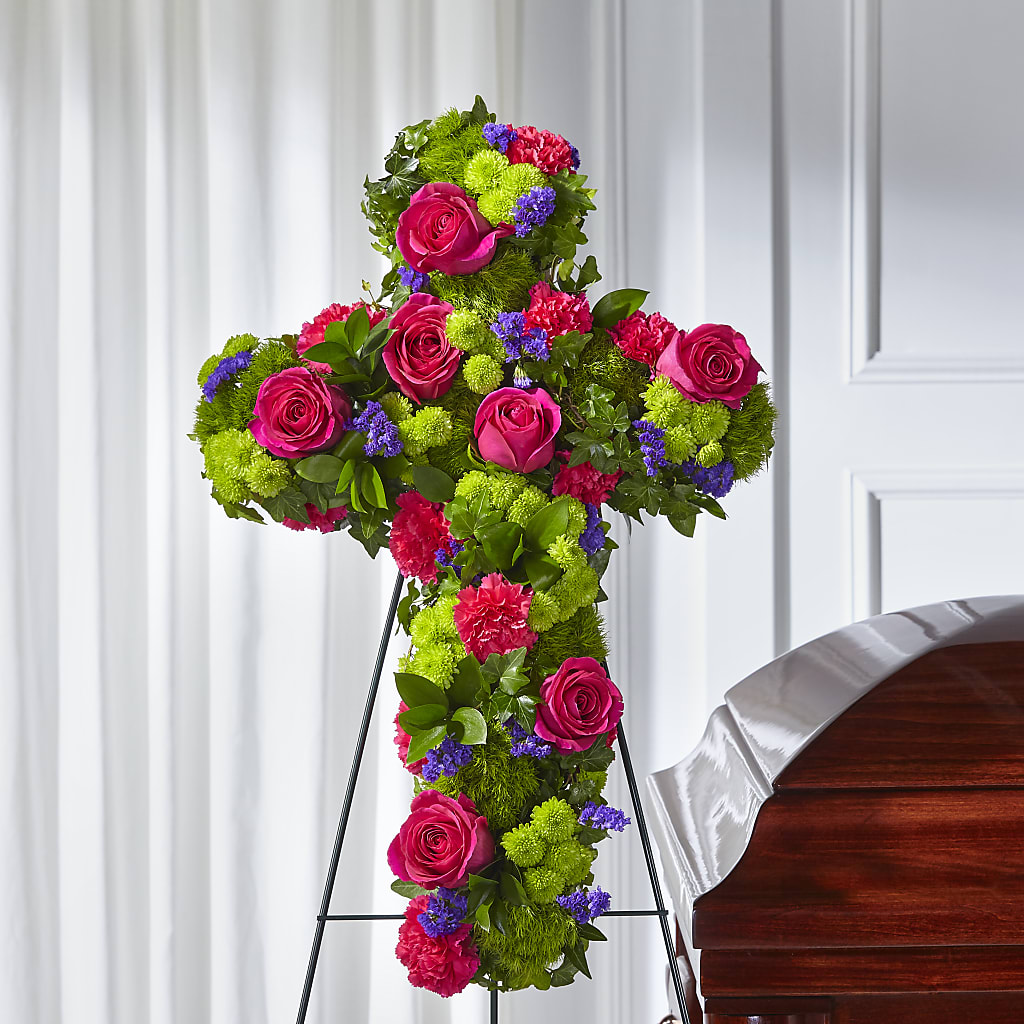 Tribute Rose Floral Cross – JARDIN D'ETE, Markham ON