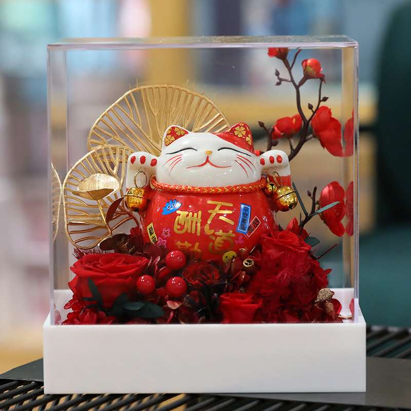 Eternal flowers Lucky Cat – JARDIN D'ETE, Markham ON