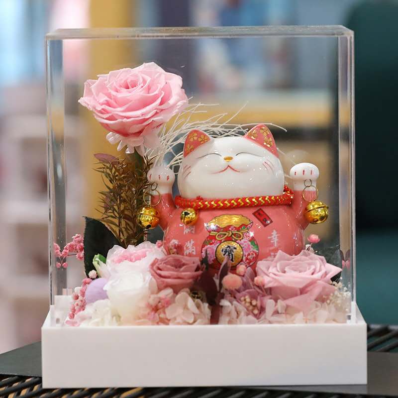 Eternal flowers Lucky Cat – JARDIN D'ETE, Markham ON