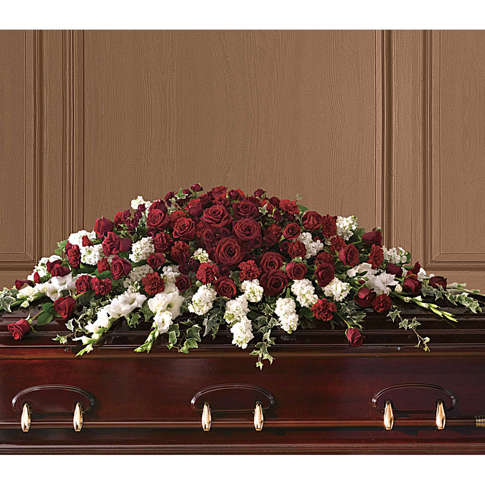 Deep Love Rose Casket Spray