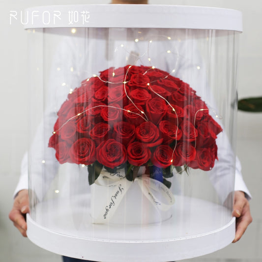 Grandeur Red Rose "Cake" Box