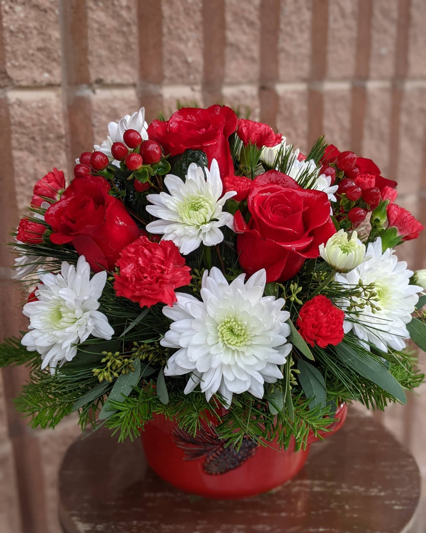 Holiday Cheer Red & White Mug