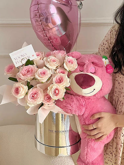 Pink Bear & Balloon Rose Box – JARDIN D'ETE, Markham ON