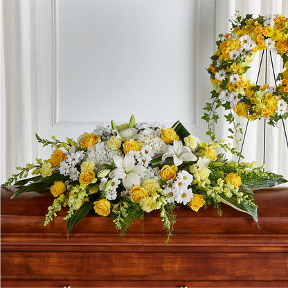 Golden Harmony Casket Spray – JARDIN D'ETE, Markham ON