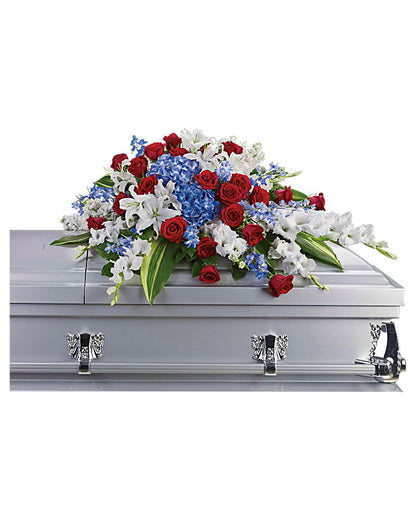 Patriotic Tribute Casket Spray – JARDIN D'ETE, Markham ON